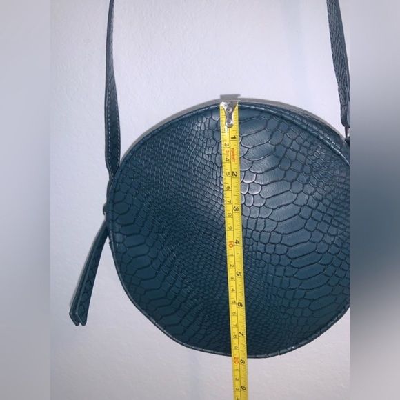 Banana Republic Faux Alligator Crossbody Dark Teal Bag - Picture 9 of 15